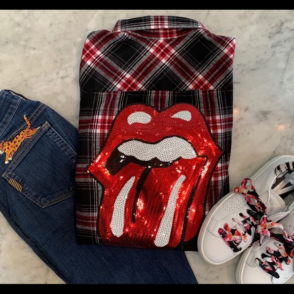 Rolling Stones Flannel Button up shirt new - Picture 4 of 5